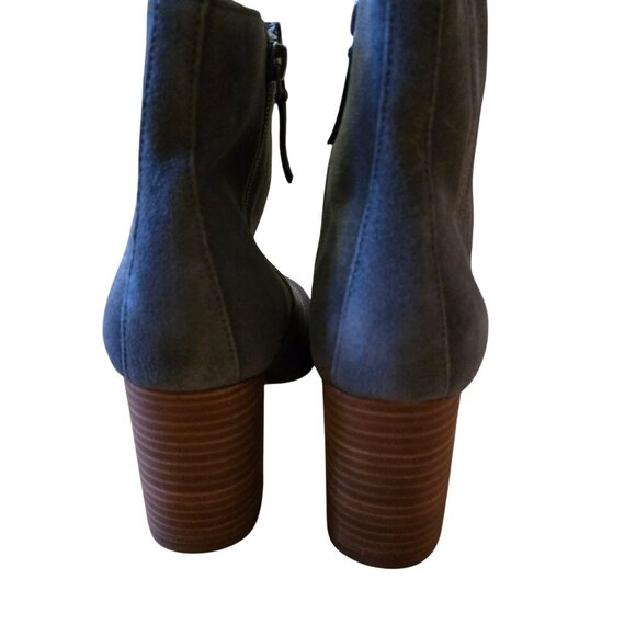 NWT/NWOB Violet & Red Meaghan Suede Leather Heeled Ankle Boots Size 7 - Picture 7 of 9